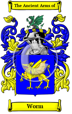 Worm Family Crest Download (JPG) Heritage Series - 600 DPI