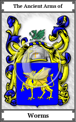 Worms Family Crest Download (JPG)  Book Plated - 150 DPI