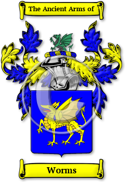 Worms Family Crest Download (JPG) Legacy Series - 300 DPI