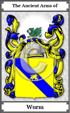 Wurm Family Crest Download (JPG)  Book Plated - 150 DPI