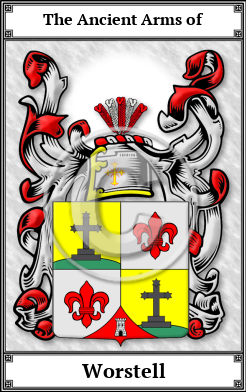 Worstell Family Crest Download (JPG) Book Plated - 600 DPI