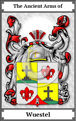 Wuestel Family Crest Download (JPG)  Book Plated - 150 DPI