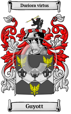 Guyott Family Crest/Coat of Arms