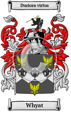 Whyat Family Crest/Coat of Arms