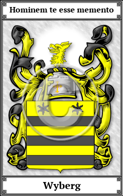 Wyberg Family Crest Download (JPG) Book Plated - 600 DPI