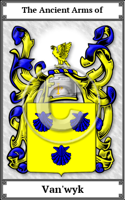 Van'wyk Family Crest Download (JPG)  Book Plated - 150 DPI