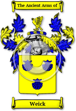 Weick Family Crest Download (jpg) Legacy Series - 150 DPI