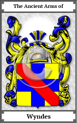 Wyndes Family Crest Download (JPG)  Book Plated - 150 DPI