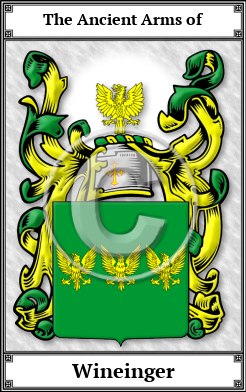 Wineinger Family Crest Download (JPG)  Book Plated - 150 DPI