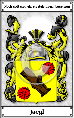 Jaegl Family Crest Download (JPG)  Book Plated - 150 DPI