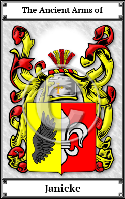 Janicke Family Crest Download (JPG)  Book Plated - 150 DPI