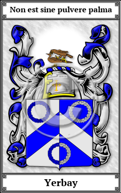 Yerbay Family Crest Download (JPG)  Book Plated - 150 DPI