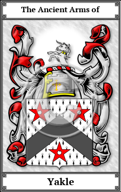 Yakle Family Crest Download (JPG)  Book Plated - 150 DPI