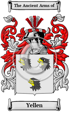 Yellen Family Crest Download (JPG) Heritage Series - 600 DPI