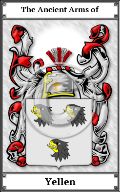 Yellen Family Crest Download (JPG)  Book Plated - 150 DPI