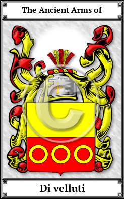 Di velluti Family Crest Download (JPG)  Book Plated - 150 DPI