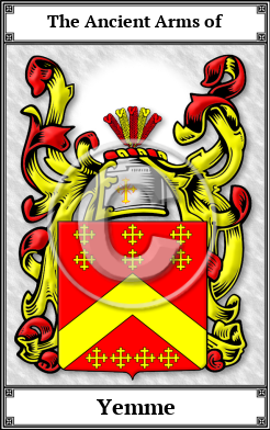 Yemme Family Crest Download (JPG) Book Plated - 600 DPI