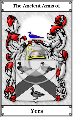 Yers Family Crest Download (JPG)  Book Plated - 150 DPI