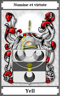 Yell Family Crest Download (JPG)  Book Plated - 150 DPI