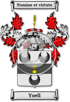 Yoell Family Crest Download (jpg) Legacy Series - 150 DPI