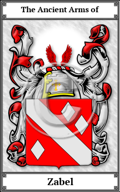 Zabel Family Crest Download (JPG)  Book Plated - 150 DPI