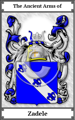 Zadele Family Crest Download (JPG)  Book Plated - 150 DPI