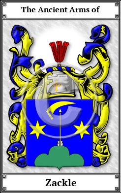 Zackle Family Crest Download (JPG)  Book Plated - 150 DPI