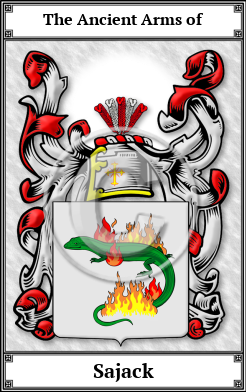 Sajack Family Crest Download (JPG) Book Plated - 600 DPI