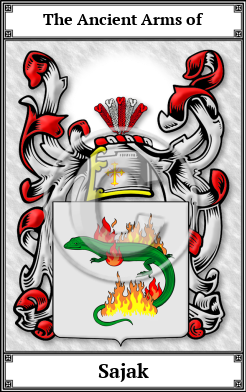 Sajak Family Crest Download (JPG)  Book Plated - 150 DPI