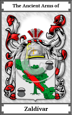 Zaldívar Family Crest Download (JPG)  Book Plated - 150 DPI