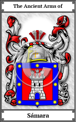 Sámara Family Crest Download (JPG)  Book Plated - 150 DPI