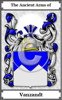 Vanzandt Family Crest Download (JPG) Book Plated - 600 DPI
