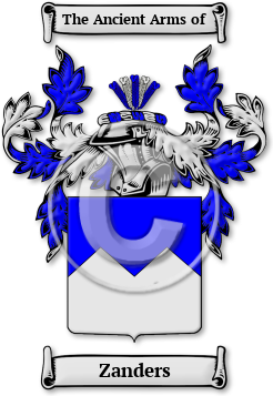 Zanders Family Crest Download (jpg) Legacy Series - 150 DPI