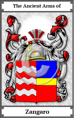 Zangaro Family Crest Download (JPG)  Book Plated - 150 DPI