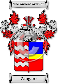 Zangaro Family Crest Download (jpg) Legacy Series - 150 DPI