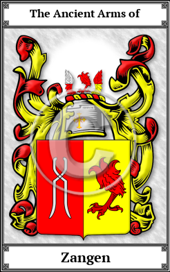 Zangen Family Crest Download (JPG)  Book Plated - 150 DPI