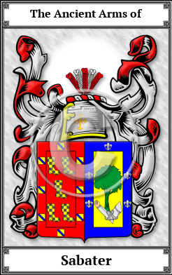 Sabater Family Crest Download (JPG)  Book Plated - 150 DPI