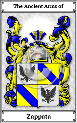 Zappata Family Crest Download (JPG) Book Plated - 600 DPI