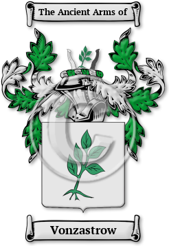 Vonzastrow Family Crest Download (jpg) Legacy Series - 150 DPI