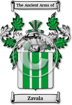 Zavala Family Crest Download (jpg) Legacy Series - 150 DPI
