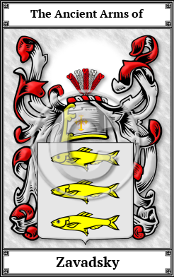 Zavadsky Family Crest Download (JPG)  Book Plated - 150 DPI