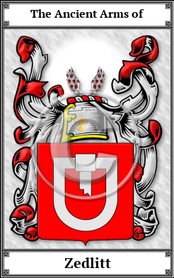 Zedlitt Family Crest Download (JPG)  Book Plated - 150 DPI
