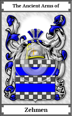 Zehmen Family Crest Download (JPG)  Book Plated - 150 DPI
