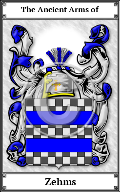 Zehms Family Crest Download (JPG)  Book Plated - 150 DPI