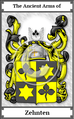 Zehnten Family Crest Download (JPG)  Book Plated - 150 DPI