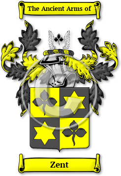 Zent Family Crest Download (jpg) Legacy Series - 150 DPI