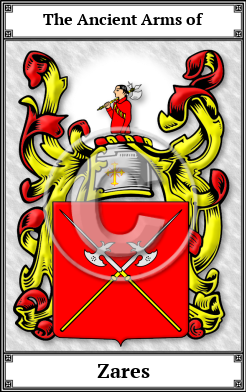 Zares Family Crest Download (JPG)  Book Plated - 150 DPI