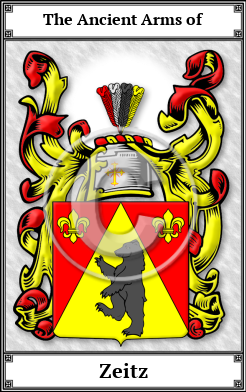 Zeitz Family Crest Download (JPG)  Book Plated - 150 DPI