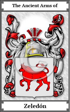 Zeledón Family Crest Download (JPG)  Book Plated - 150 DPI