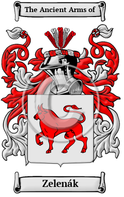 Zelenák Family Crest/Coat of Arms